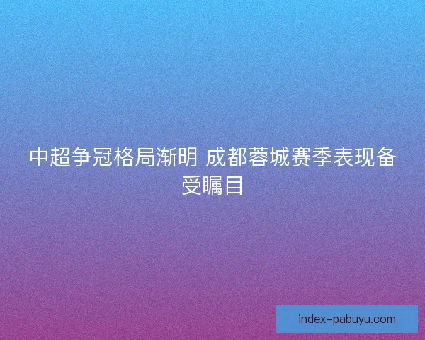 中超争冠格局渐明 成都蓉城赛季表现备受瞩目 中超争冠格局渐明 成都蓉城赛季表现备受瞩目