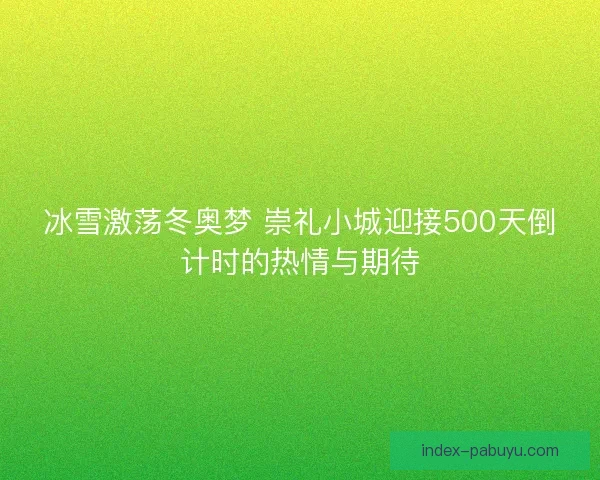 冰雪激荡冬奥梦 崇礼小城迎接500天倒计时的热情与期待 冰雪激荡冬奥梦 崇礼小城迎接500天倒计时的热情与期待